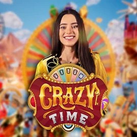 Crazy Time slot logo by Evolution at Ricky CasinoCrazy Time